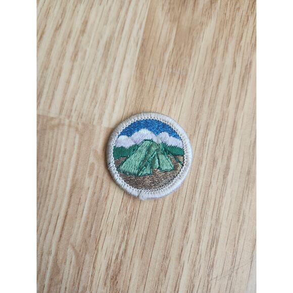 Vintage BSA Boy Scouts of America Camping Merit Badge Patch Eagle Required - Picture 1 of 3